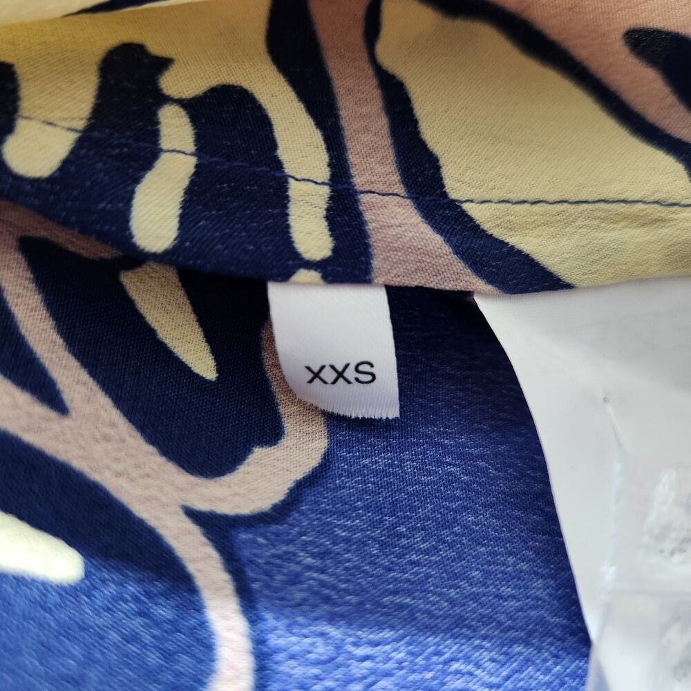 Closed Emily Maxi Dress Oversized Silk Blend Blue Abstract Print Size XXS NWOT - Picture 14 of 16